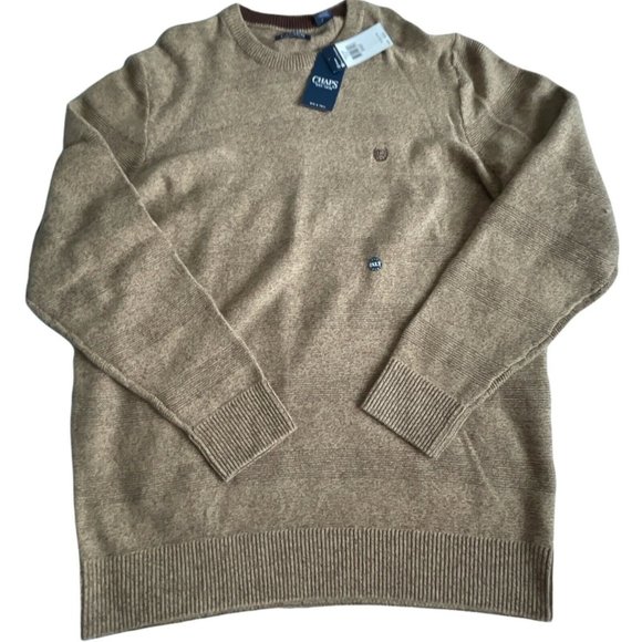 🔧Men’s Knit Sweater Big Tall Size 2X Chaps Crew Neck Long Sleeve Nat Heather - Picture 5 of 11